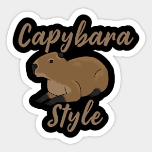 Capybara Style Sticker